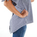 True Blue Womens Navy Gingham Top