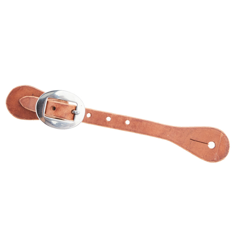NRS TACK Straight Natural Oil Ladies Youth Spur Straps with Cart Buckle