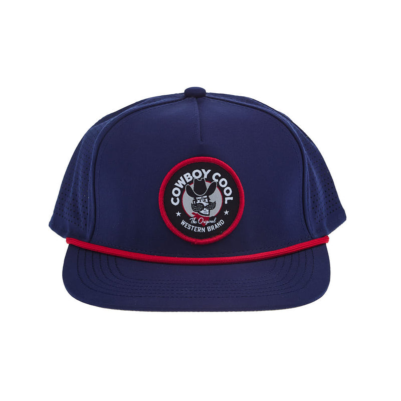 Cowboy Cool Navy Retro Revival Rope Cap