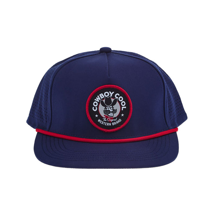 Cowboy Cool Navy Retro Revival Rope Cap
