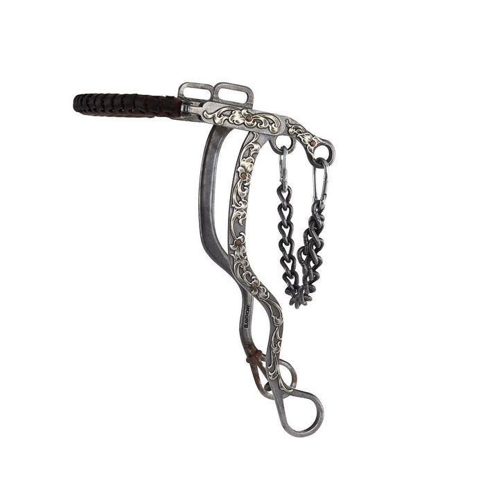 Brandon Anthony Mounted Floral Long Shank Hackamore