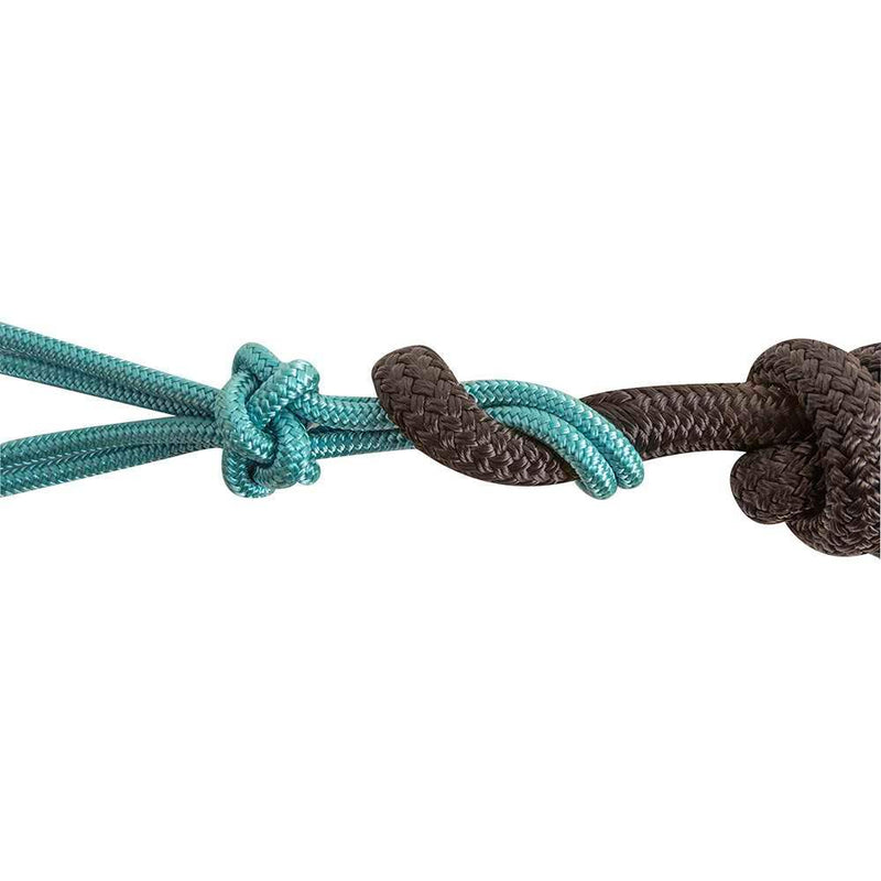 Classic Turquoise Premium Rope Halter w/9ft Black Lead
