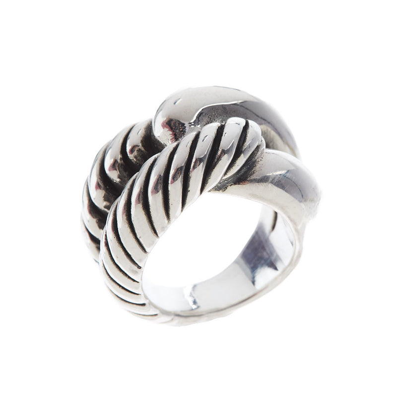 Andy Mikes Hartford Silver Twisted Ring