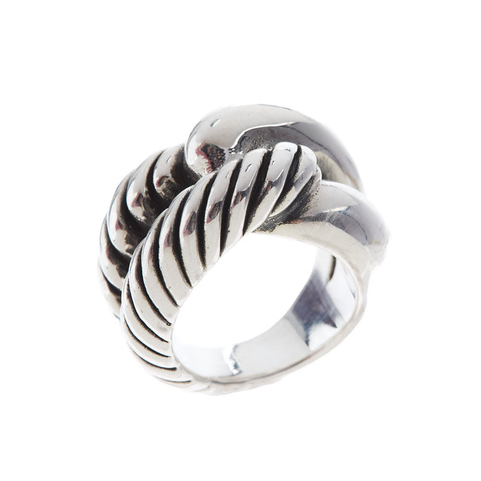 Andy Mikes Hartford Silver Twisted Ring