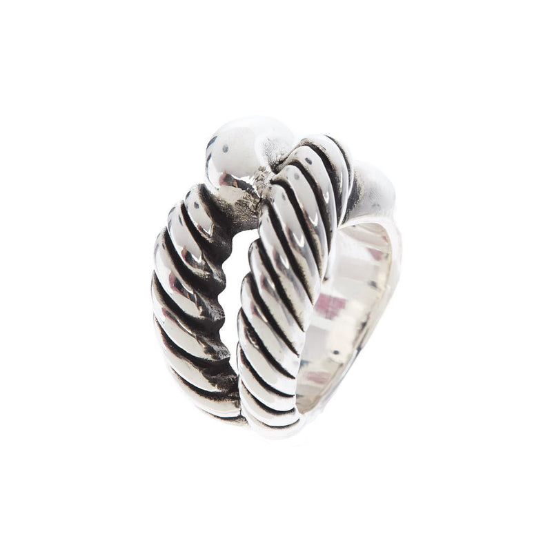 Andy Mikes Hartford Silver Twisted Ring