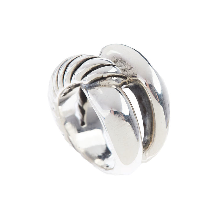 Andy Mikes Hartford Silver Twisted Ring