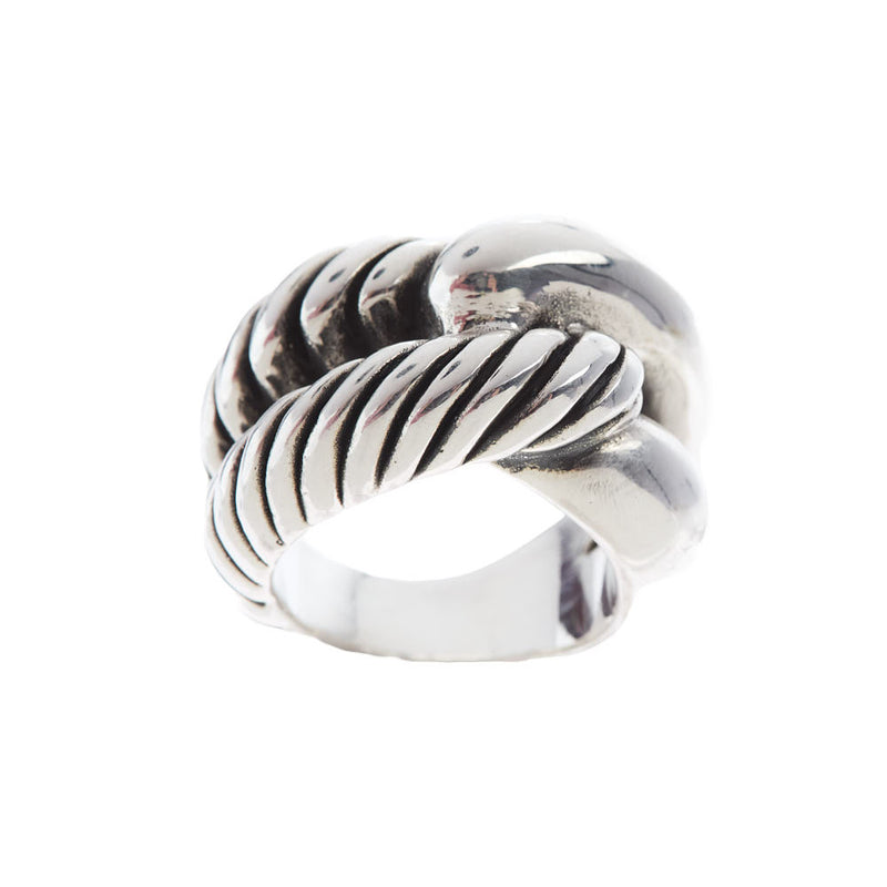 Andy Mikes Hartford Silver Twisted Ring