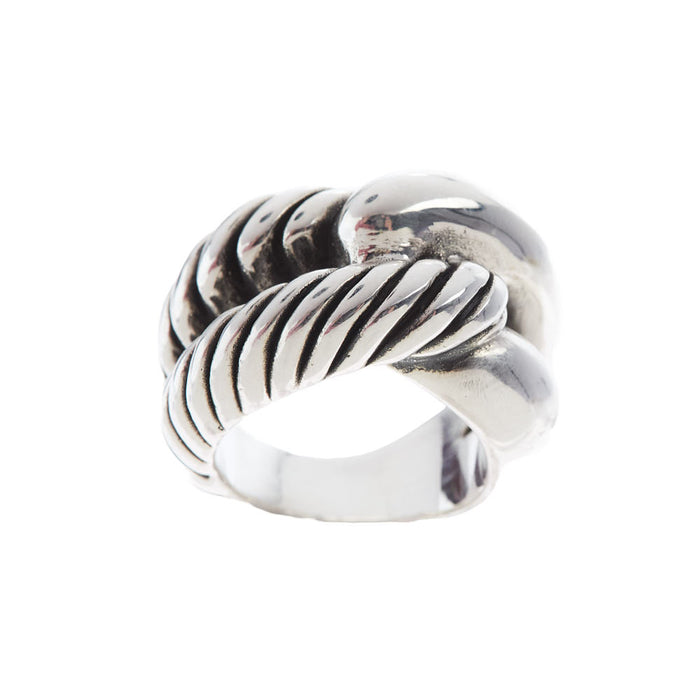 Andy Mikes Hartford Silver Twisted Ring