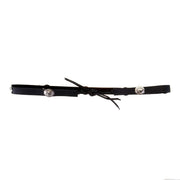 Austin Accent Inc. Black Leather Tie Hat Band with Oval Conchos