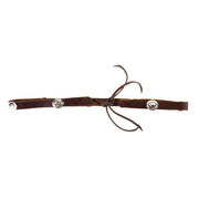 Austin Accent Inc. Brown Leather Tie Hat Band with Oval Conchos