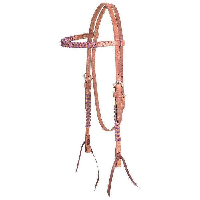 Martin Saddlery 5/8in Laced Harness Leather Browband Headstall