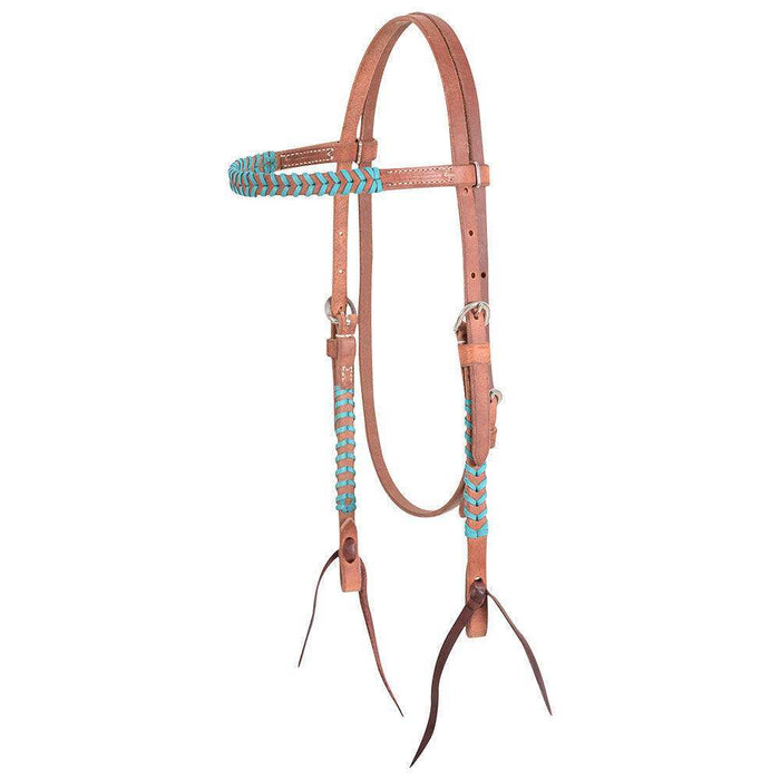 Martin Saddlery 5/8in Laced Harness Leather Browband Headstall