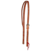 NRS Tack Split Ear Headstall W/ Red Buckstitch