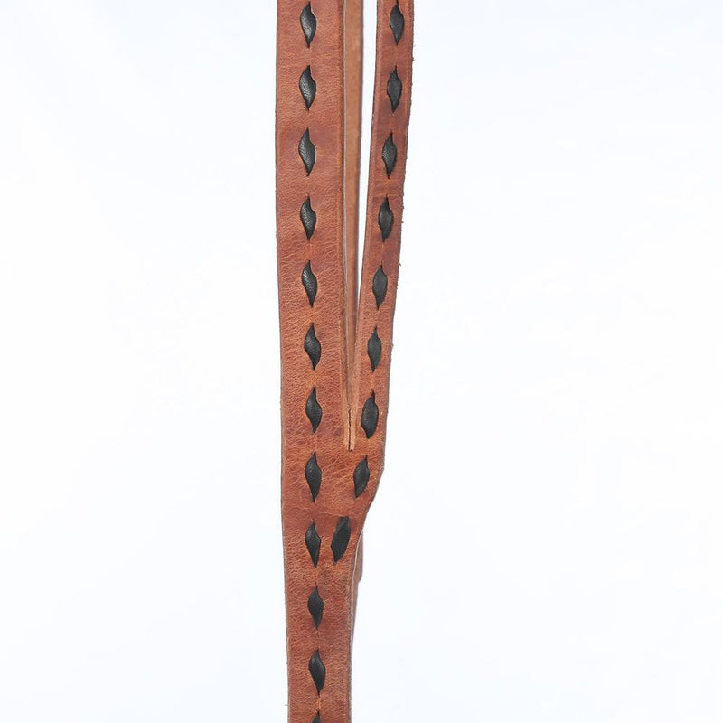 NRS Tack Black Buckstitch Split Ear Headstall