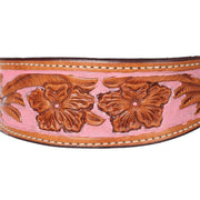 NRS Tooled Browband Headstall w/ Painted Rose Background