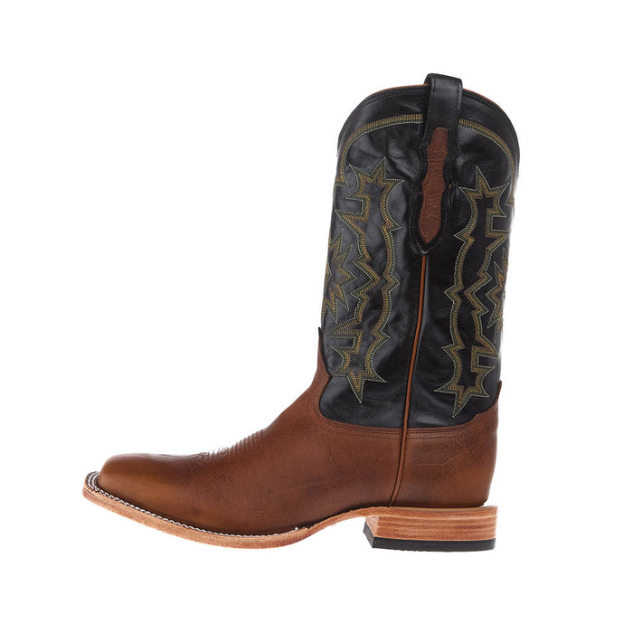 Tony Lama Men's Heritage Tan Cowhide Vamp 13in Black Cowhide Top