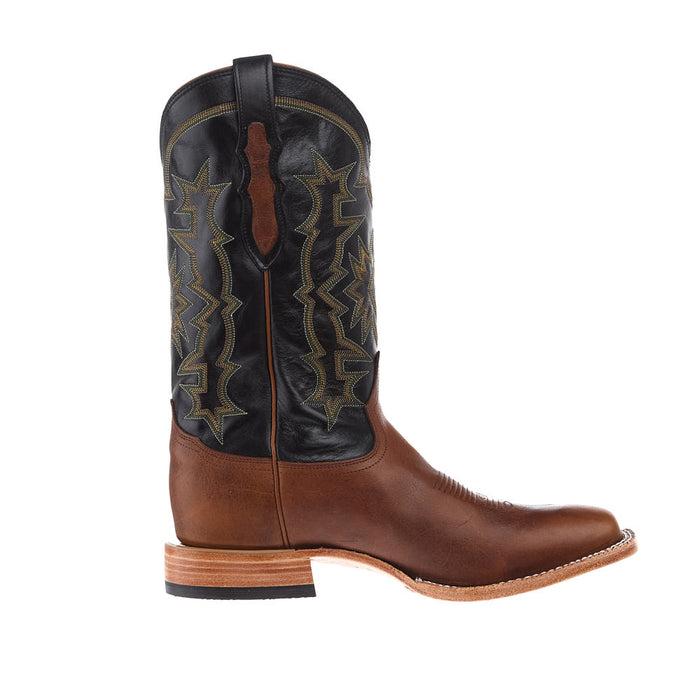 Tony Lama Men's Heritage Tan Cowhide Vamp 13in Black Cowhide Top