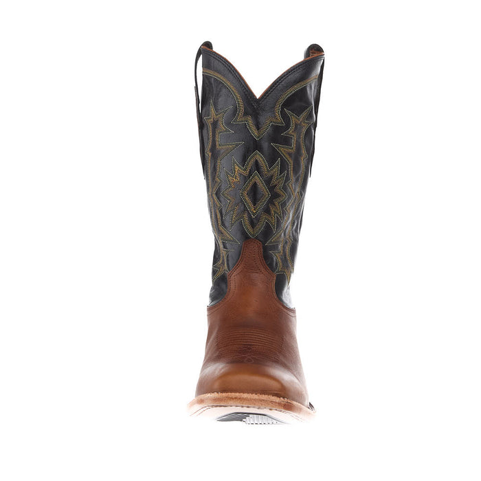 Tony Lama Men's Heritage Tan Cowhide Vamp 13in Black Cowhide Top
