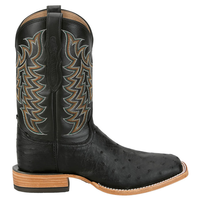 Tony Lama Men's Heritage Juan Black Full Quill Ostrich Vamp 11in Black Top