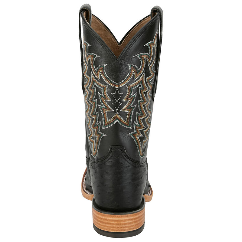 Tony Lama Men's Heritage Juan Black Full Quill Ostrich Vamp 11in Black Top