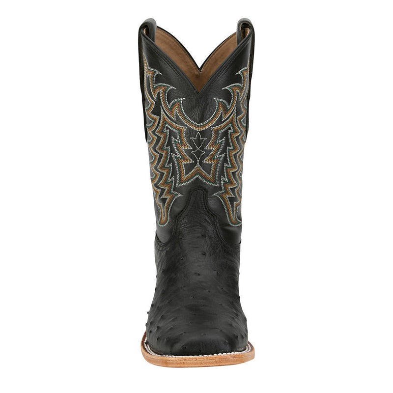 Tony Lama Men's Heritage Juan Black Full Quill Ostrich Vamp 11in Black Top