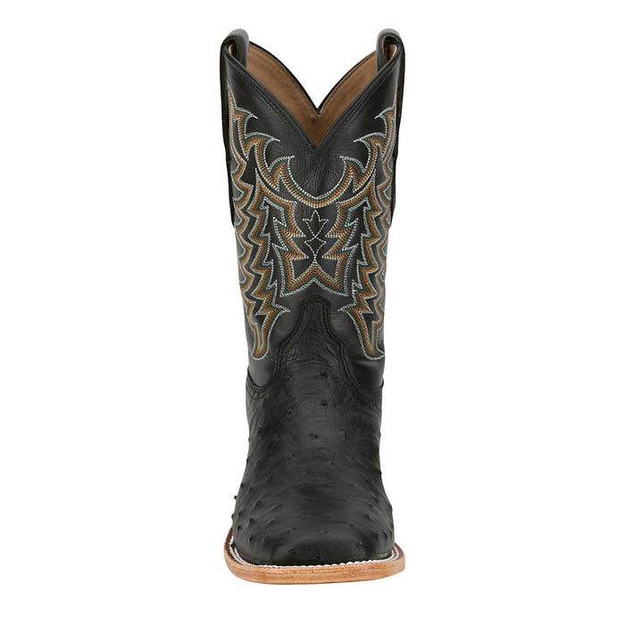 Tony Lama Men's Heritage Juan Black Full Quill Ostrich Vamp 11in Black Top