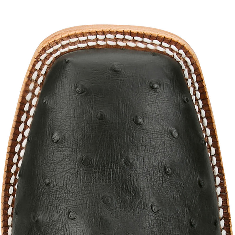 Tony Lama Men's Heritage Juan Black Full Quill Ostrich Vamp 11in Black Top