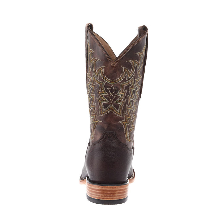 Tony Lama Men's Heritage Brown American Bison Vamp 11in Brown Cowhide Top