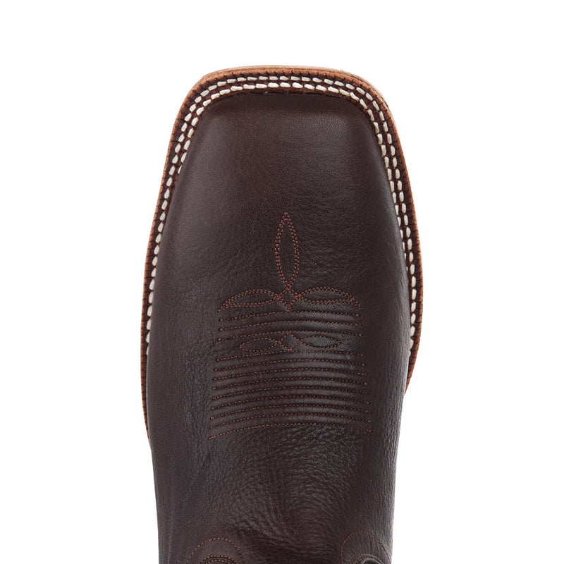 Tony Lama Men's Heritage Brown American Bison Vamp 11in Brown Cowhide Top