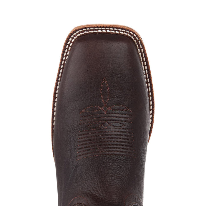 Tony Lama Men's Heritage Brown American Bison Vamp 11in Brown Cowhide Top
