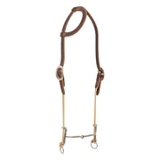 Classic Loomis Single Ear Headstall and Draw Gag Bit with Smooth Bar