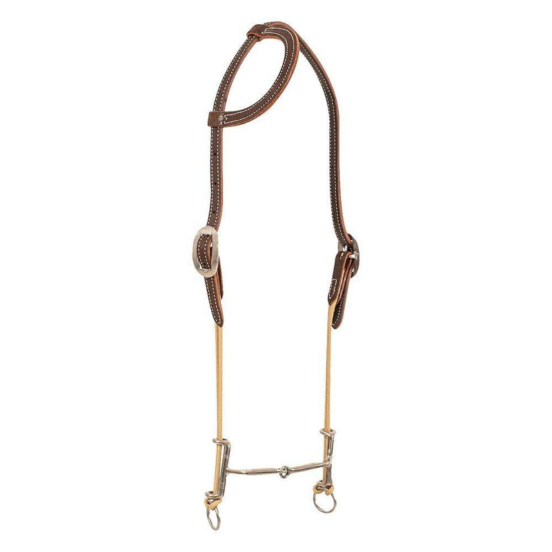 Classic Loomis Single Ear Headstall and Draw Gag Bit with Smooth Bar