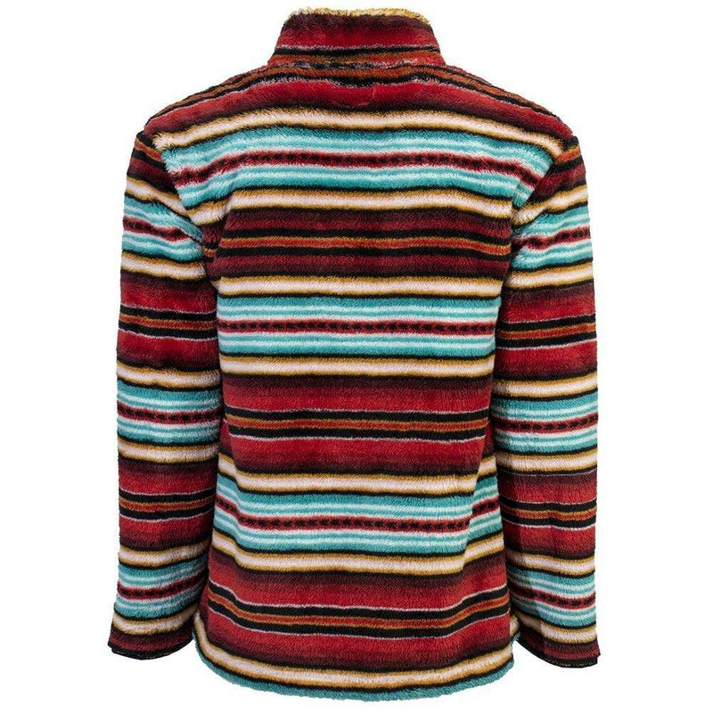 Hooey Ladies Red and Cream Fleece Pullover