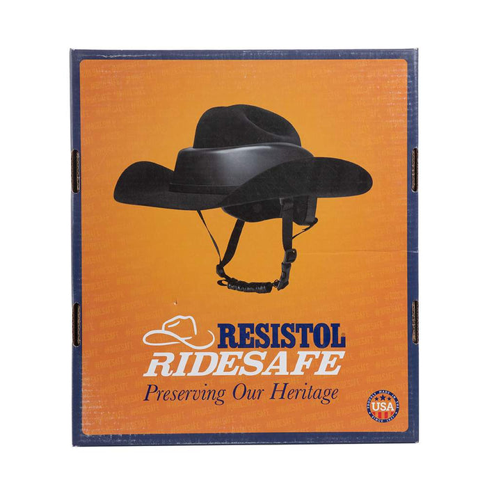 cowboy hat over motorcycle helmet Resistol Ridesafe Felt Cowboy Hat