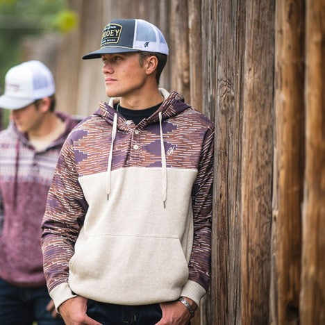 Hooey Mens Cream Aztec Jimmy Hoodie