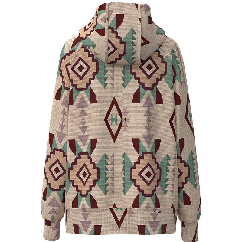 Hooey Pink Playa Aztec Hoodie