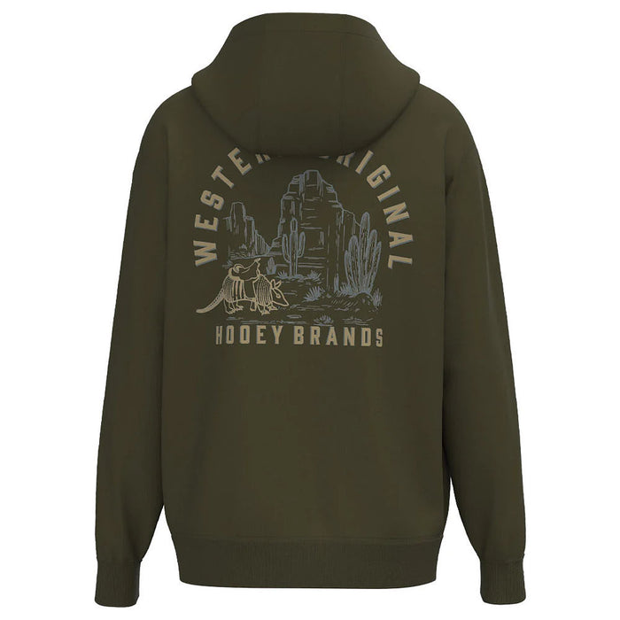 Hooey Men's Desert Dillo Olive Hoodie