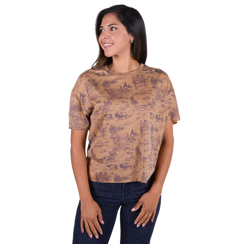Howdy Hanny Women's Cowboy Buffalo Tee Shirt
