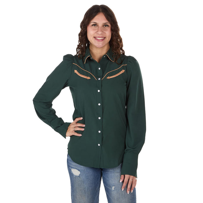 Howdy Hanny Women's Cowboy Stamp Pearl Snap Shirt