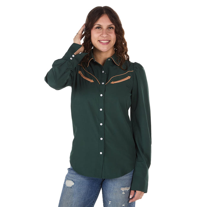 Howdy Hanny Women's Cowboy Stamp Pearl Snap Shirt