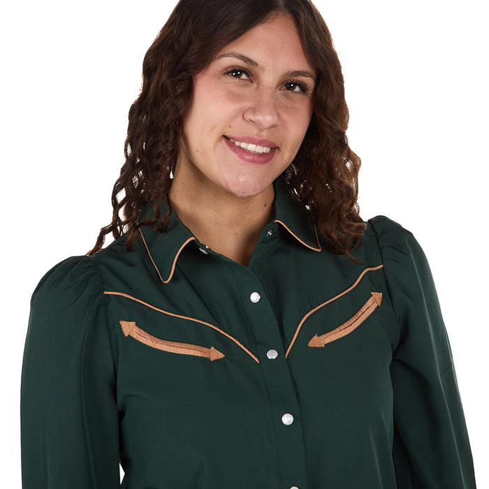 Howdy Hanny Women's Cowboy Stamp Pearl Snap Shirt