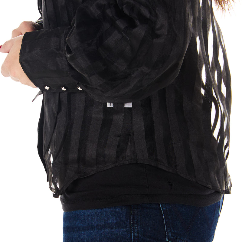Crazy Consuela Womens Black Bow Top