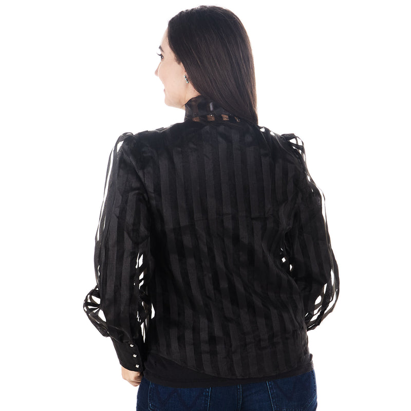 Crazy Consuela Womens Black Bow Top