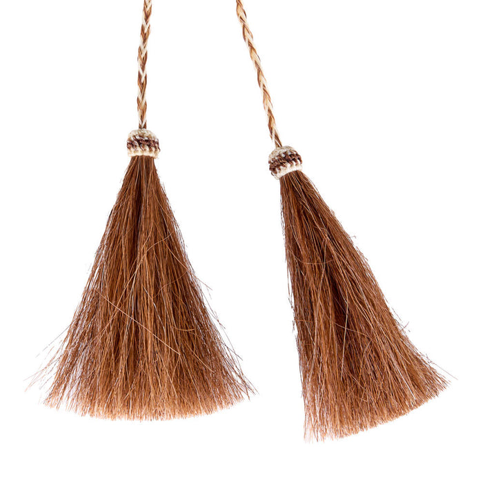 Austin Accent Inc. Brown And White Horse Hair Loop Over Crown Stampede String