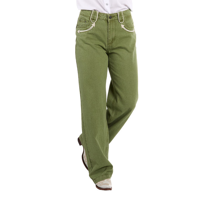 Howdy Hanny Women's Olive Smiley Pants
