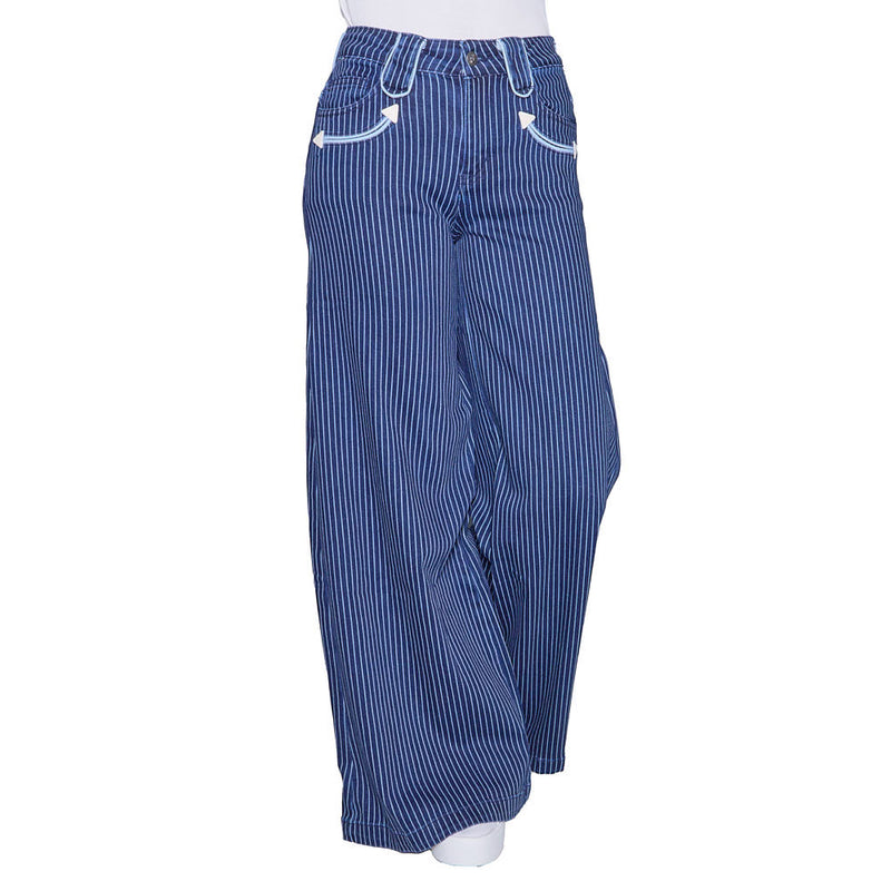 Howdy Hanny Women's Denim Pin Stripe Pants