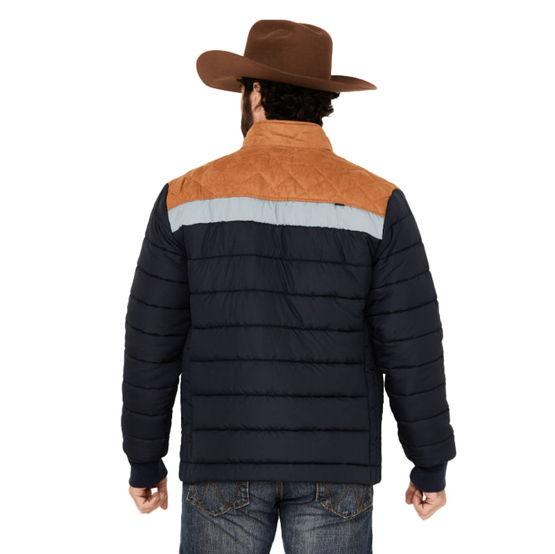 Hooey Mens Navy/Tan Puffer Jacket