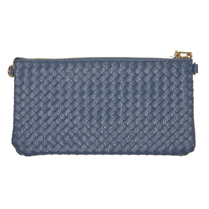 NRS Medium Navy Woven Clutch