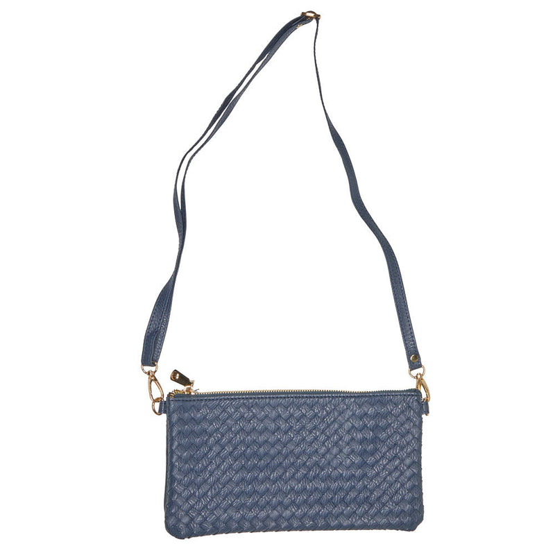 NRS Medium Navy Woven Clutch
