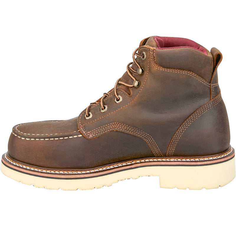 Justin Boot Company Men's Akron Hickory 6in Waterproof Steel Moc Toe Work Boot